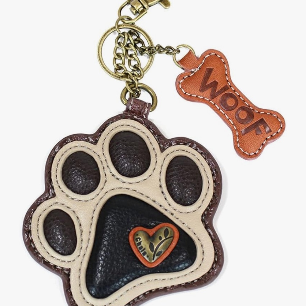 Chala Dog Paw Print Keychain/Coin Purse/Bag Charm - Picture 4 of 6